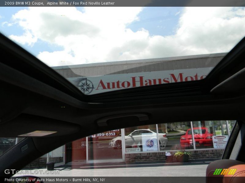 Alpine White / Fox Red Novillo Leather 2009 BMW M3 Coupe