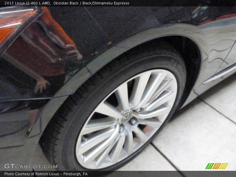 Obsidian Black / Black/Shimamoku Espresso 2013 Lexus LS 460 L AWD
