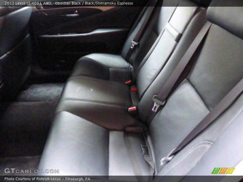 Obsidian Black / Black/Shimamoku Espresso 2013 Lexus LS 460 L AWD