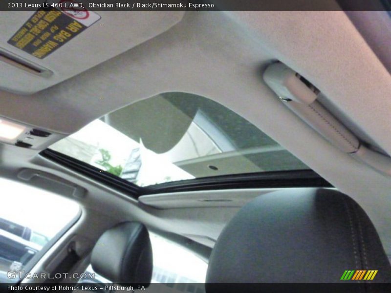 Obsidian Black / Black/Shimamoku Espresso 2013 Lexus LS 460 L AWD