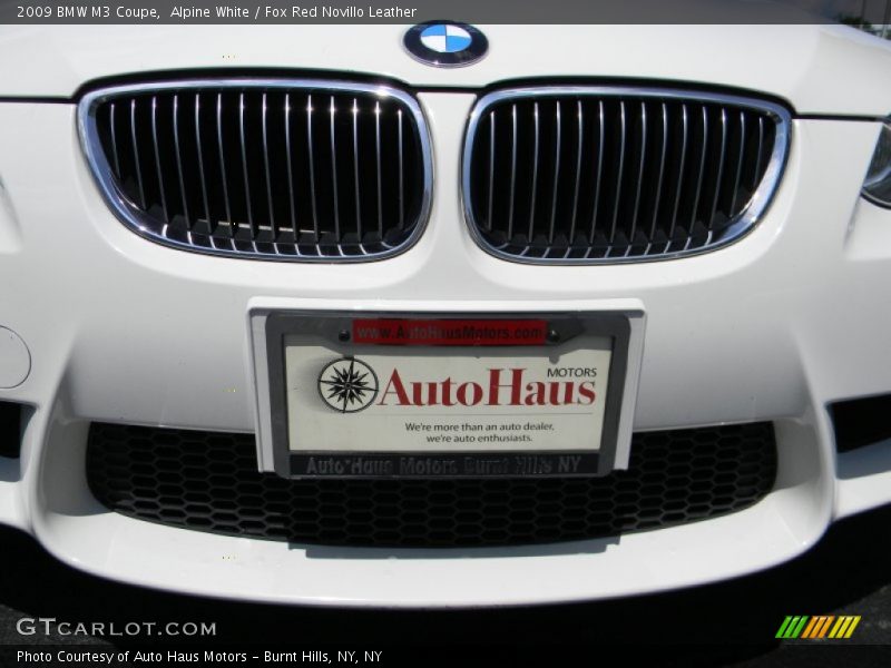 Alpine White / Fox Red Novillo Leather 2009 BMW M3 Coupe