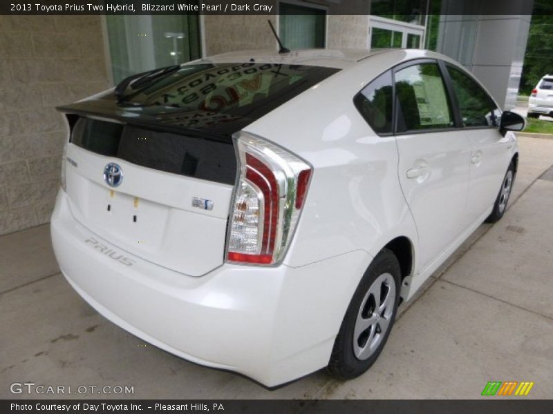 Blizzard White Pearl / Dark Gray 2013 Toyota Prius Two Hybrid