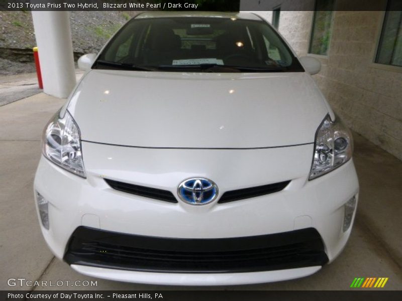 Blizzard White Pearl / Dark Gray 2013 Toyota Prius Two Hybrid