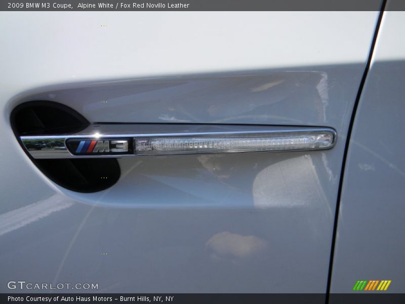 Alpine White / Fox Red Novillo Leather 2009 BMW M3 Coupe