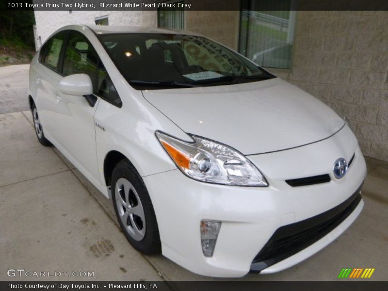 Blizzard White Pearl / Dark Gray 2013 Toyota Prius Two Hybrid