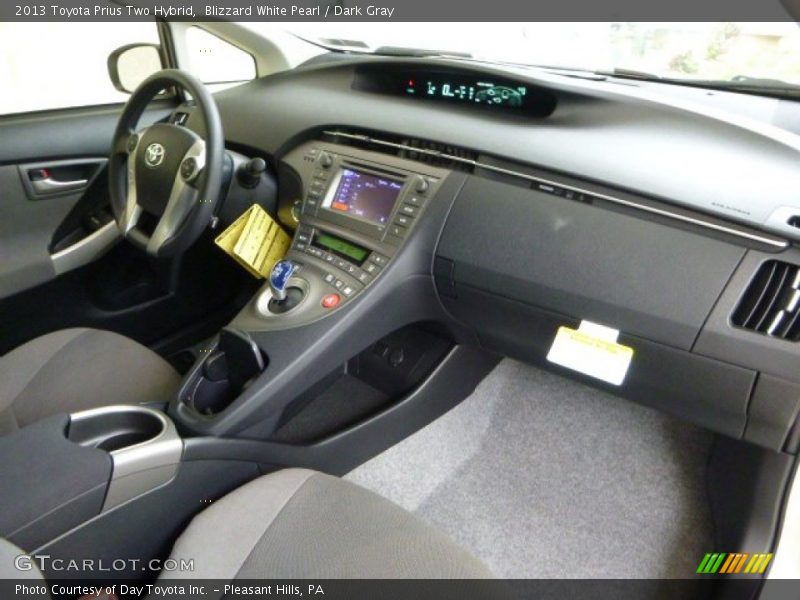 Blizzard White Pearl / Dark Gray 2013 Toyota Prius Two Hybrid
