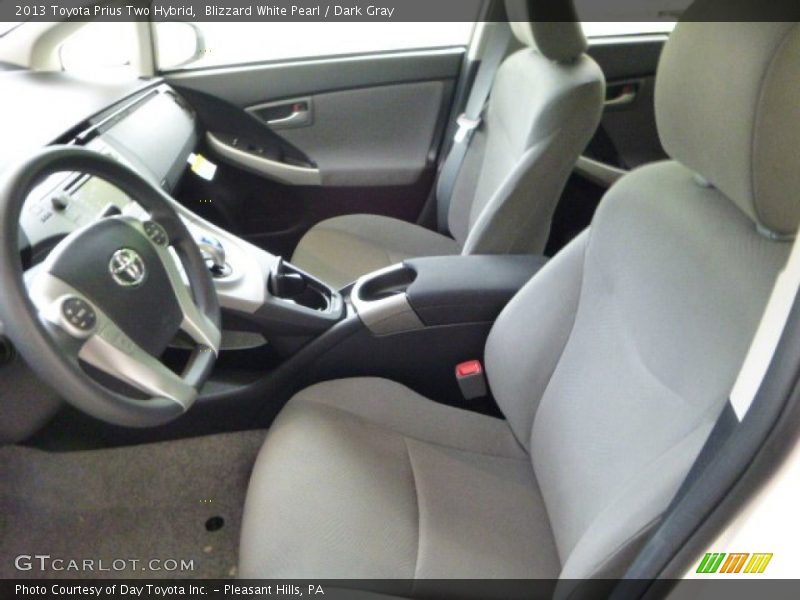 Blizzard White Pearl / Dark Gray 2013 Toyota Prius Two Hybrid