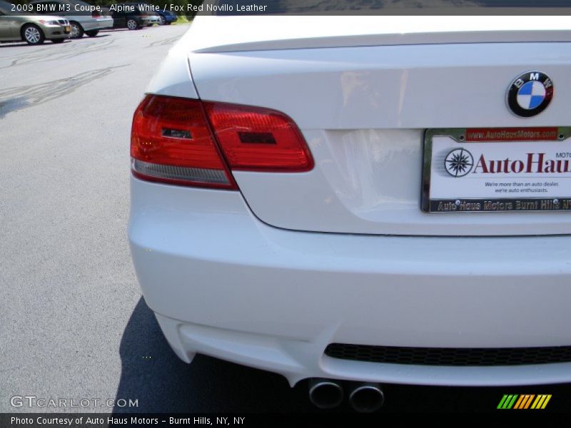 Alpine White / Fox Red Novillo Leather 2009 BMW M3 Coupe