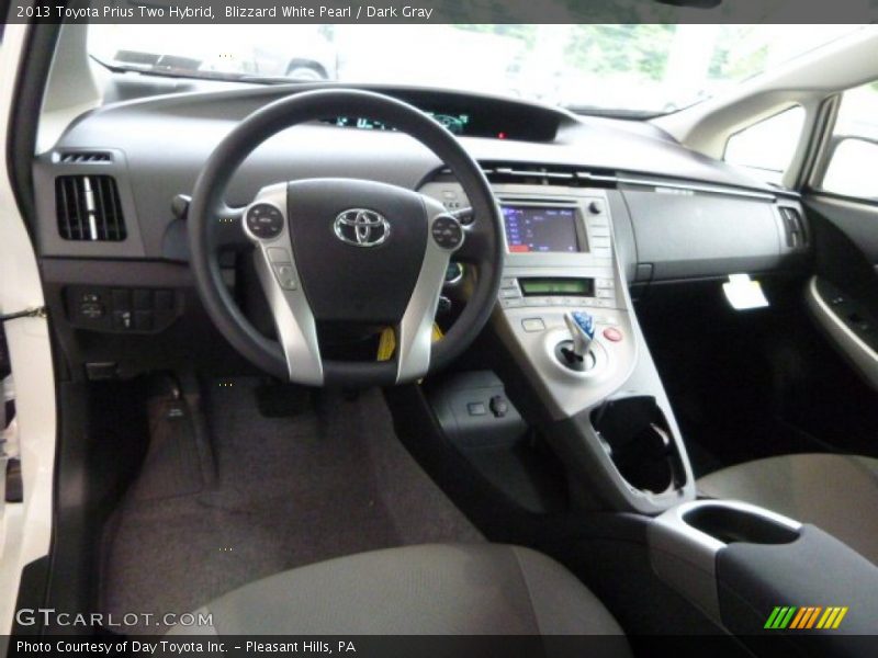Blizzard White Pearl / Dark Gray 2013 Toyota Prius Two Hybrid