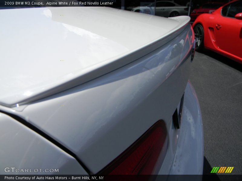 Alpine White / Fox Red Novillo Leather 2009 BMW M3 Coupe
