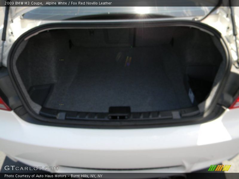 Alpine White / Fox Red Novillo Leather 2009 BMW M3 Coupe