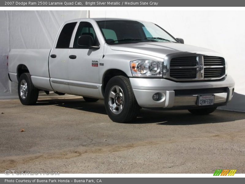 Bright Silver Metallic / Medium Slate Gray 2007 Dodge Ram 2500 Laramie Quad Cab