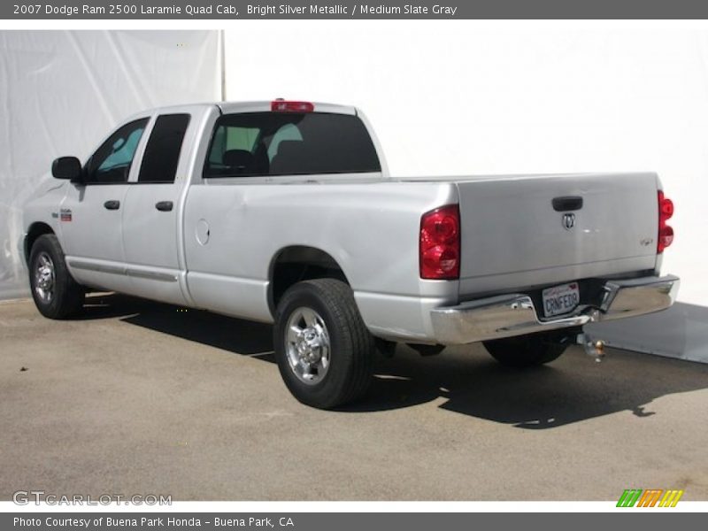 Bright Silver Metallic / Medium Slate Gray 2007 Dodge Ram 2500 Laramie Quad Cab