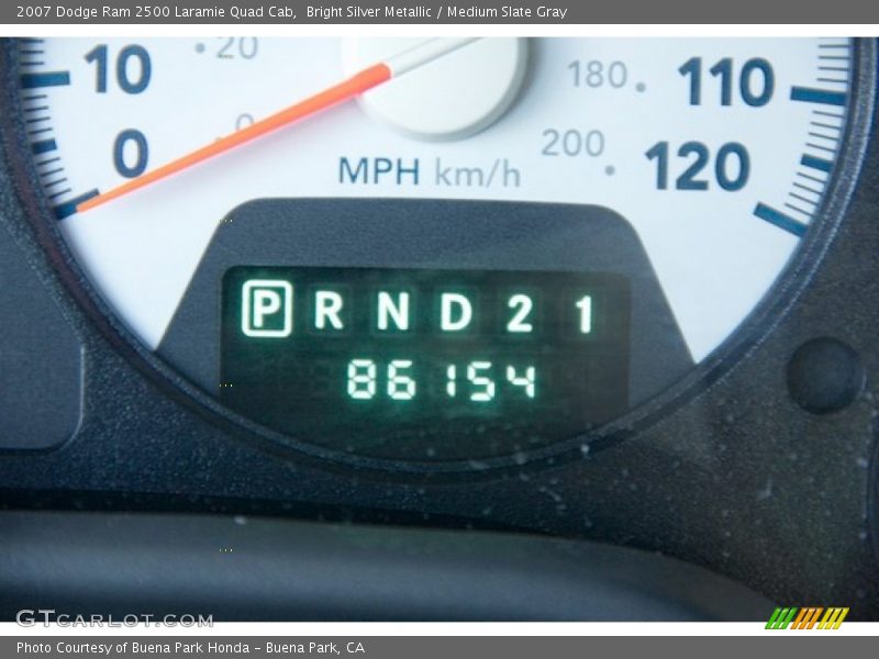 Bright Silver Metallic / Medium Slate Gray 2007 Dodge Ram 2500 Laramie Quad Cab