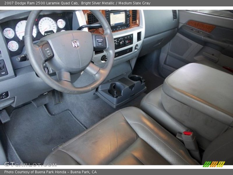 Bright Silver Metallic / Medium Slate Gray 2007 Dodge Ram 2500 Laramie Quad Cab