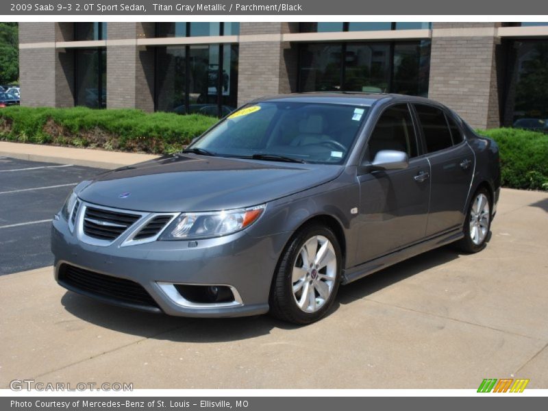 Titan Gray Metallic / Parchment/Black 2009 Saab 9-3 2.0T Sport Sedan