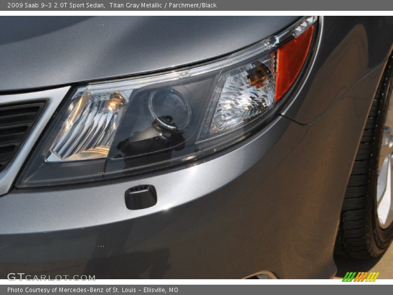 Titan Gray Metallic / Parchment/Black 2009 Saab 9-3 2.0T Sport Sedan