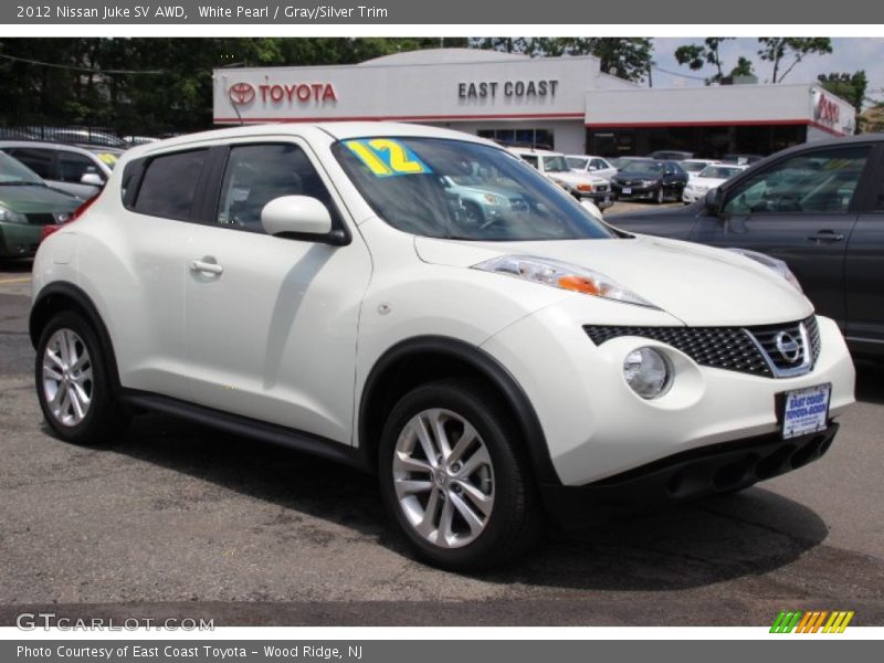 White Pearl / Gray/Silver Trim 2012 Nissan Juke SV AWD
