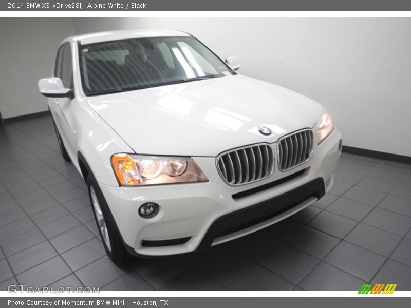 Alpine White / Black 2014 BMW X3 xDrive28i