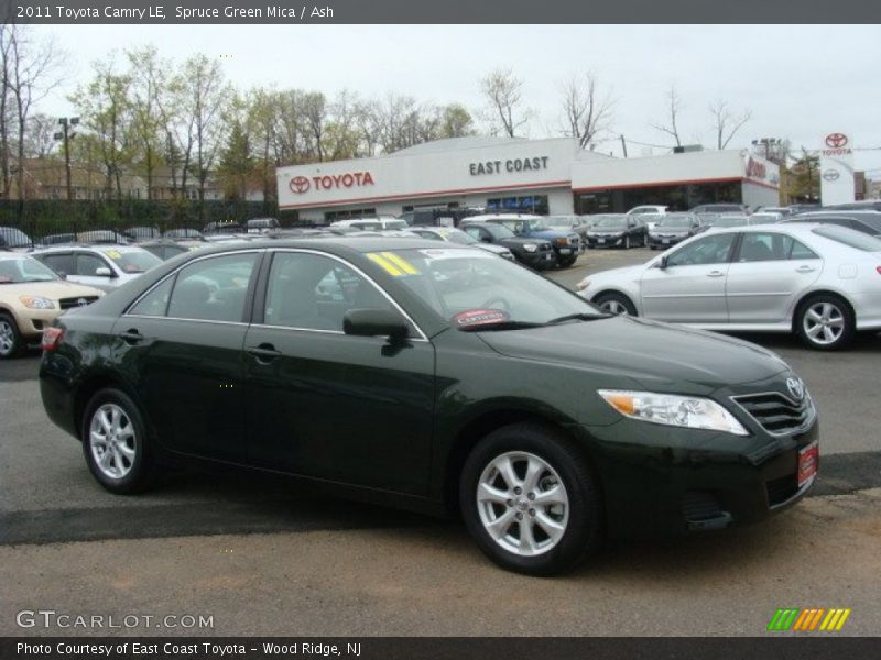 Spruce Green Mica / Ash 2011 Toyota Camry LE