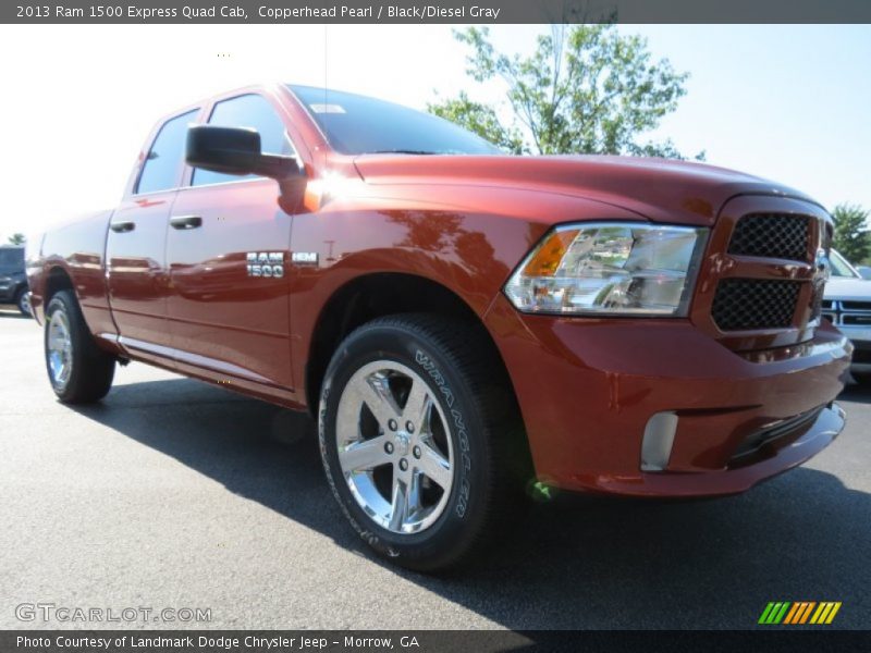 Copperhead Pearl / Black/Diesel Gray 2013 Ram 1500 Express Quad Cab