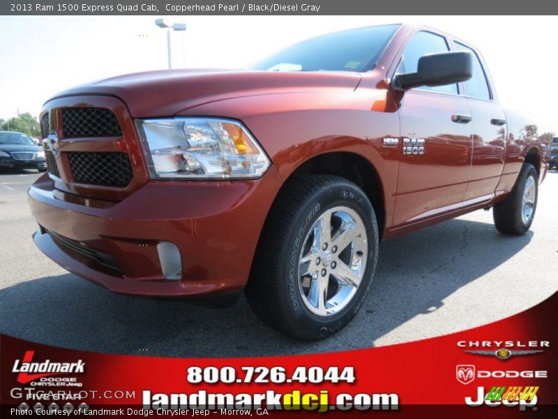 Copperhead Pearl / Black/Diesel Gray 2013 Ram 1500 Express Quad Cab