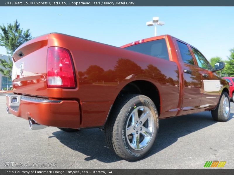 Copperhead Pearl / Black/Diesel Gray 2013 Ram 1500 Express Quad Cab