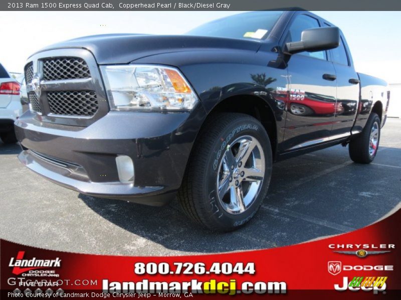 Copperhead Pearl / Black/Diesel Gray 2013 Ram 1500 Express Quad Cab