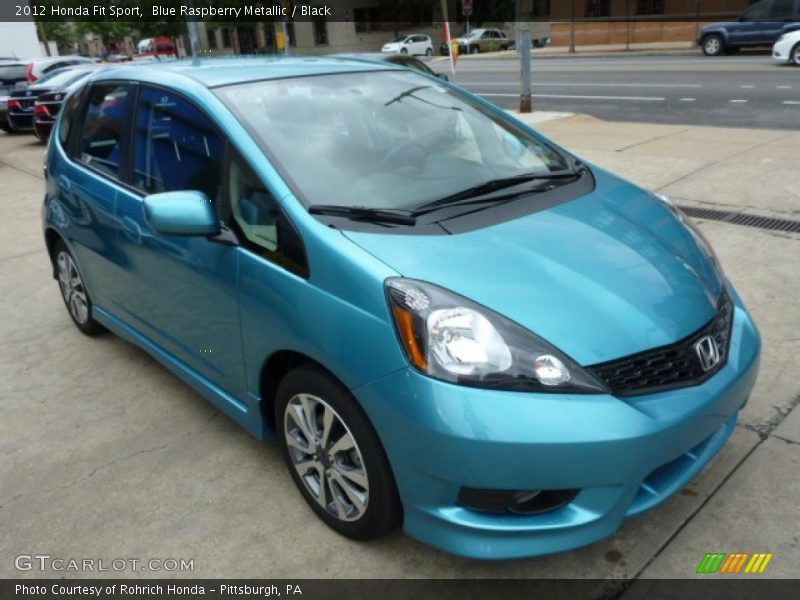 Blue Raspberry Metallic / Black 2012 Honda Fit Sport