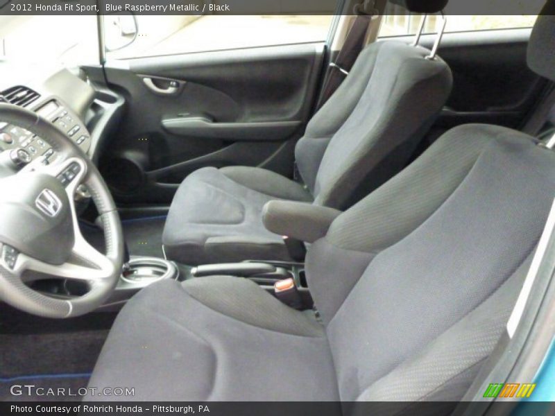 Blue Raspberry Metallic / Black 2012 Honda Fit Sport