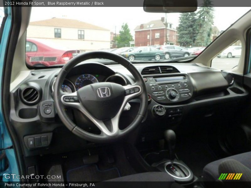 Blue Raspberry Metallic / Black 2012 Honda Fit Sport
