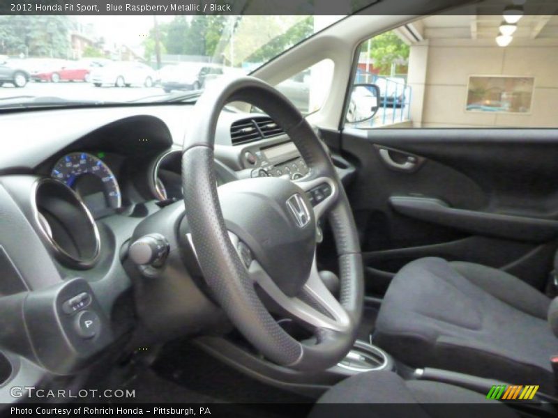 Blue Raspberry Metallic / Black 2012 Honda Fit Sport