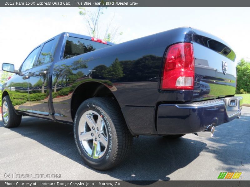 True Blue Pearl / Black/Diesel Gray 2013 Ram 1500 Express Quad Cab