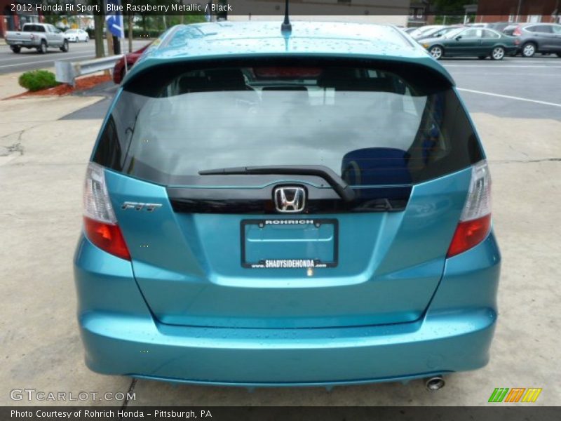 Blue Raspberry Metallic / Black 2012 Honda Fit Sport