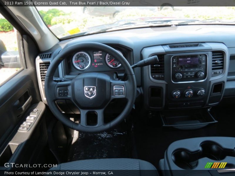 True Blue Pearl / Black/Diesel Gray 2013 Ram 1500 Express Quad Cab