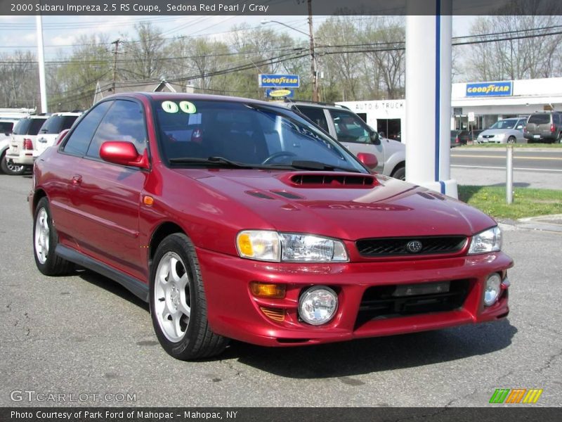 Sedona Red Pearl / Gray 2000 Subaru Impreza 2.5 RS Coupe