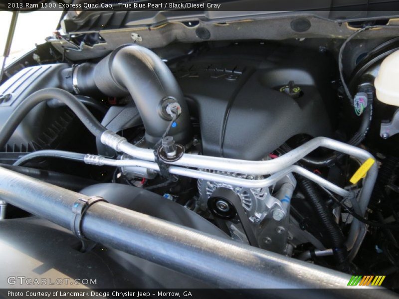 True Blue Pearl / Black/Diesel Gray 2013 Ram 1500 Express Quad Cab