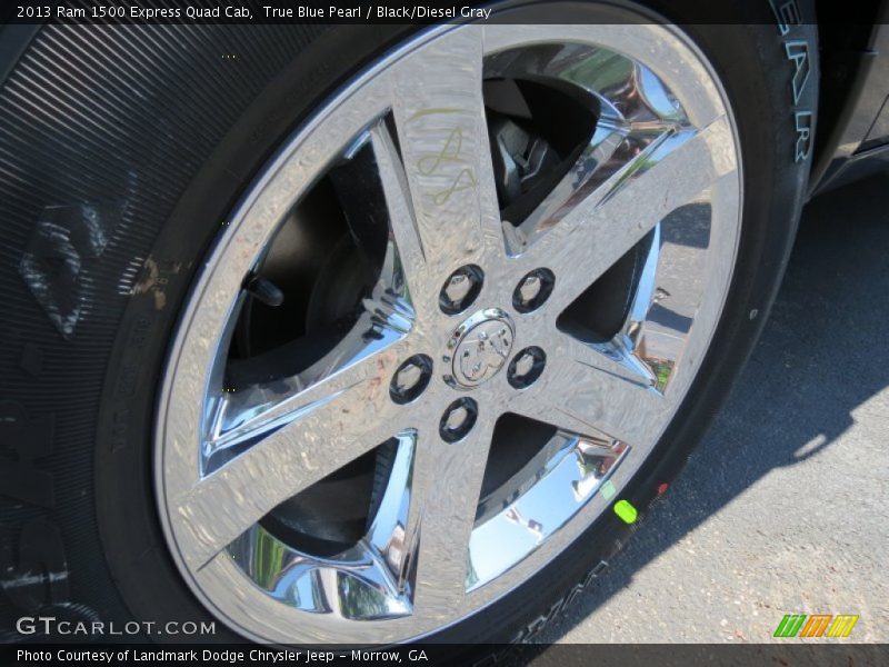 True Blue Pearl / Black/Diesel Gray 2013 Ram 1500 Express Quad Cab