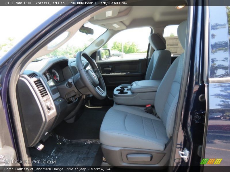 True Blue Pearl / Black/Diesel Gray 2013 Ram 1500 Express Quad Cab