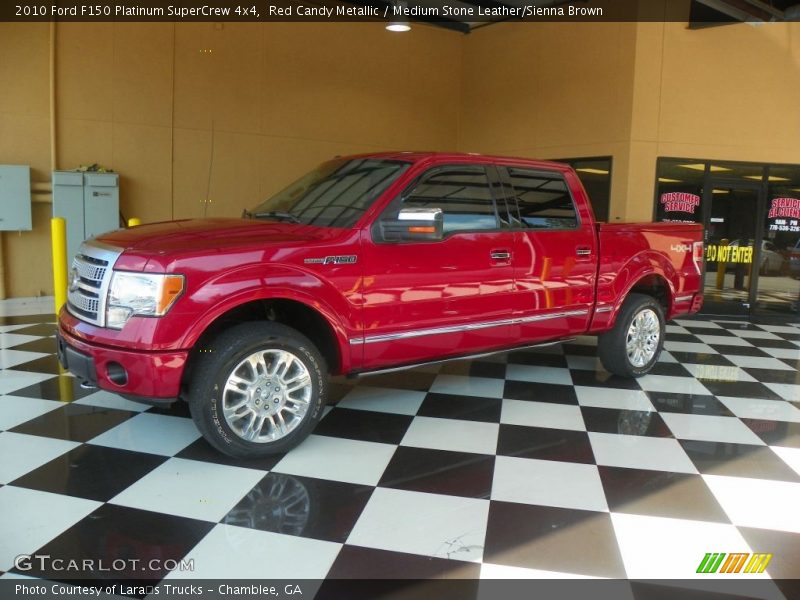 Red Candy Metallic / Medium Stone Leather/Sienna Brown 2010 Ford F150 Platinum SuperCrew 4x4
