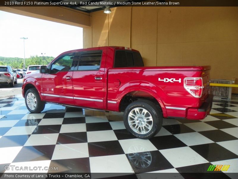 Red Candy Metallic / Medium Stone Leather/Sienna Brown 2010 Ford F150 Platinum SuperCrew 4x4