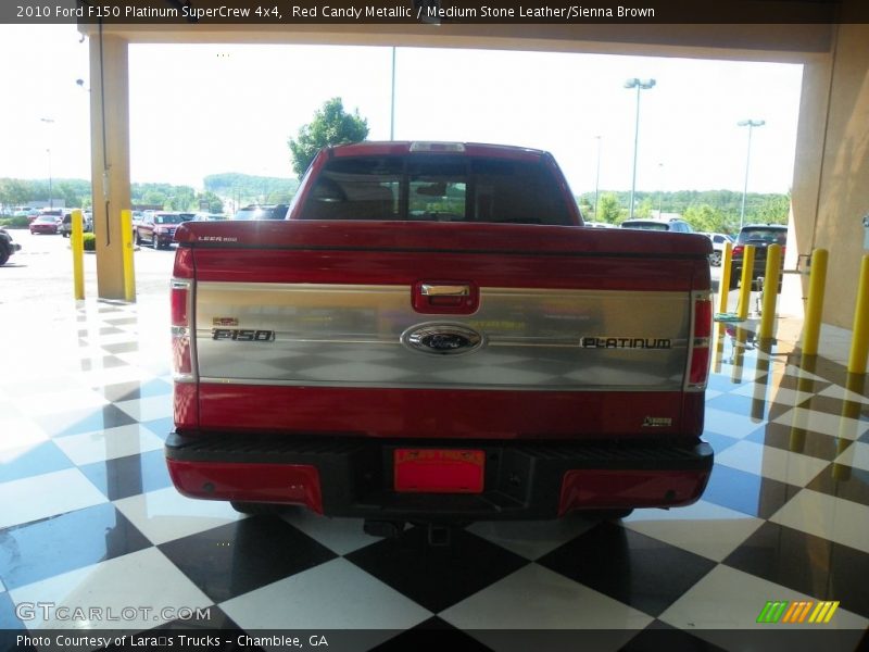 Red Candy Metallic / Medium Stone Leather/Sienna Brown 2010 Ford F150 Platinum SuperCrew 4x4