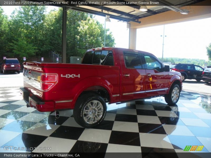 Red Candy Metallic / Medium Stone Leather/Sienna Brown 2010 Ford F150 Platinum SuperCrew 4x4