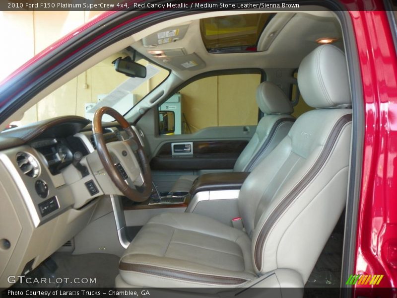 Red Candy Metallic / Medium Stone Leather/Sienna Brown 2010 Ford F150 Platinum SuperCrew 4x4
