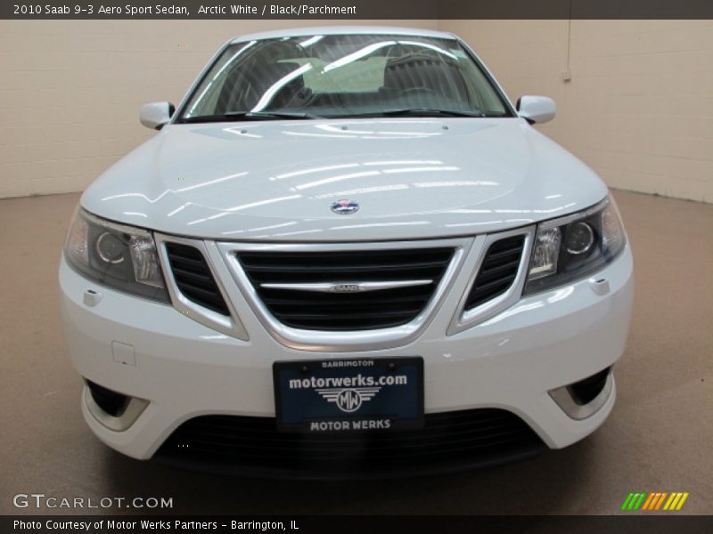 Arctic White / Black/Parchment 2010 Saab 9-3 Aero Sport Sedan