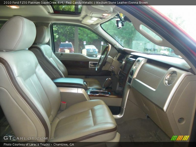 Red Candy Metallic / Medium Stone Leather/Sienna Brown 2010 Ford F150 Platinum SuperCrew 4x4
