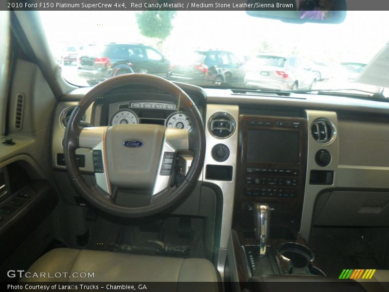 Red Candy Metallic / Medium Stone Leather/Sienna Brown 2010 Ford F150 Platinum SuperCrew 4x4