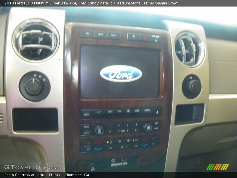 Red Candy Metallic / Medium Stone Leather/Sienna Brown 2010 Ford F150 Platinum SuperCrew 4x4