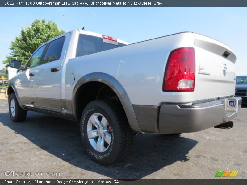 Bright Silver Metallic / Black/Diesel Gray 2013 Ram 1500 Outdoorsman Crew Cab 4x4