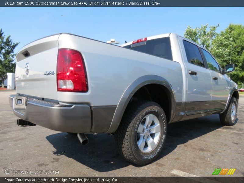 Bright Silver Metallic / Black/Diesel Gray 2013 Ram 1500 Outdoorsman Crew Cab 4x4